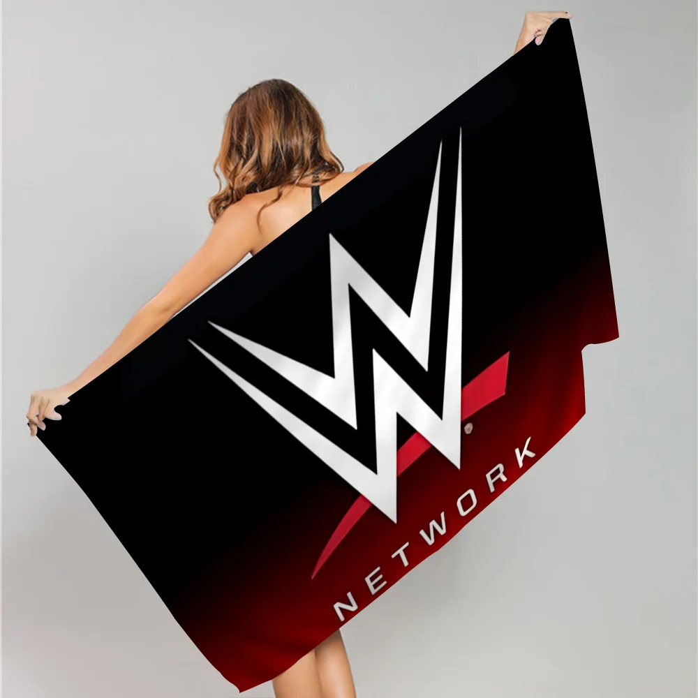 W-World W-Wrestling E-Entertainment WWE LOGO Microfiber Blanket Quick Drying Beach Towels Printing Absorbent Pool Towel Blanket 2