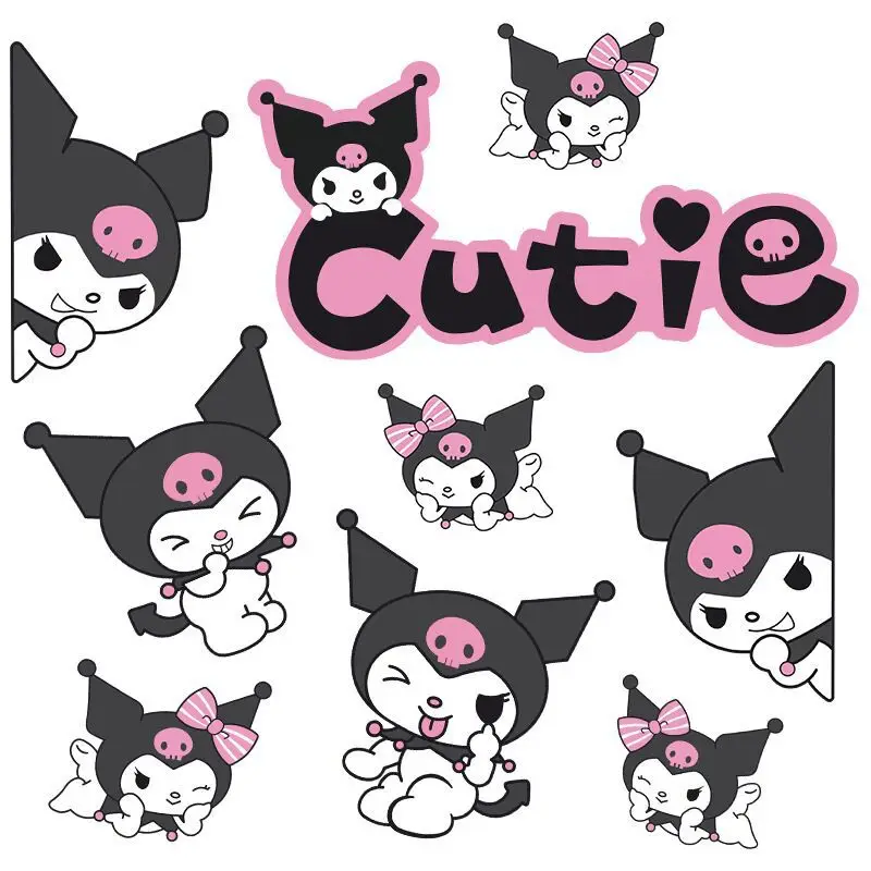 Cute Cartoon Kuromi Sticker Laptop Tablet Ipad Electric Car Car