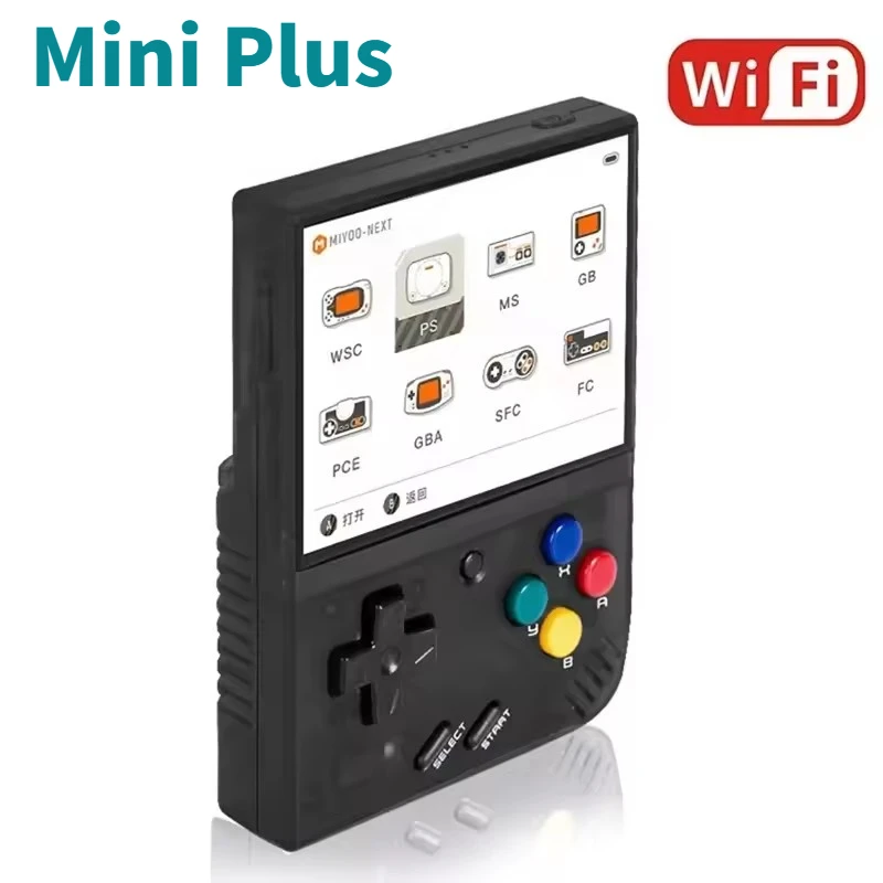 

Mini Plus New Purple Color 3.5Inch IPS Screen Retro Handheld Game Consoles 3000mAh WiFi 12000Games Portable Video Players