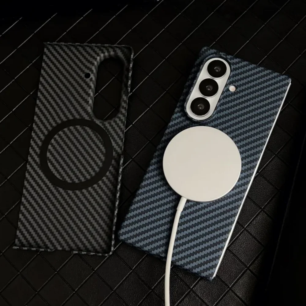 Premium Carbon Fiber MagSafe Case with Tempered Screen Protector