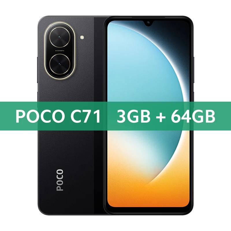 Xiaomi POCO C71 スマートフォン 3GB+64GB グローバル Etoren.com | (Unlocked) Xiaomi Poco C71 Dual Sim 64GB Black