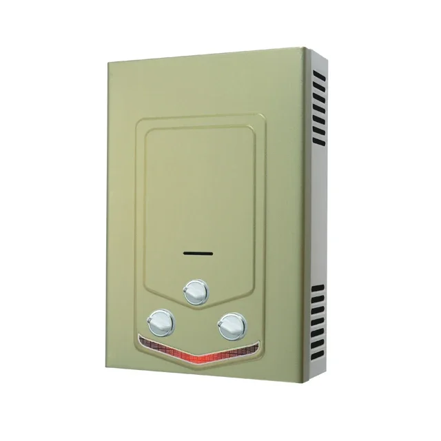 Winter Ice BathWall Mounted Geyser Flue Type And Instant Yellow Colored Steel Gas Hot Water Heater