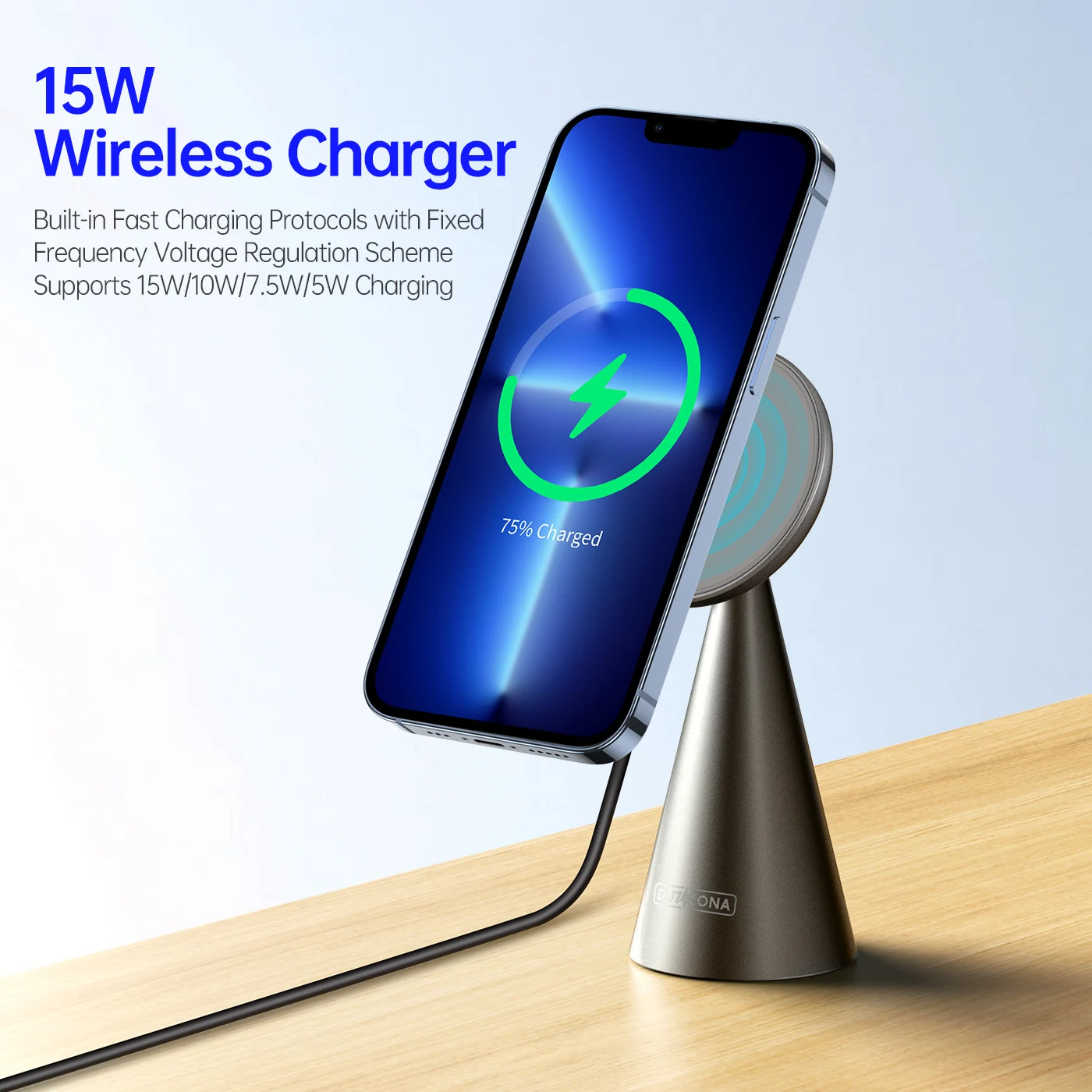 

15W Magnetic Wireless Charger For iPhone 12 13 Pro Max Desktop Phone Stand Qi Fast Wireless Charger For Airpods Xiaomi Samsung
