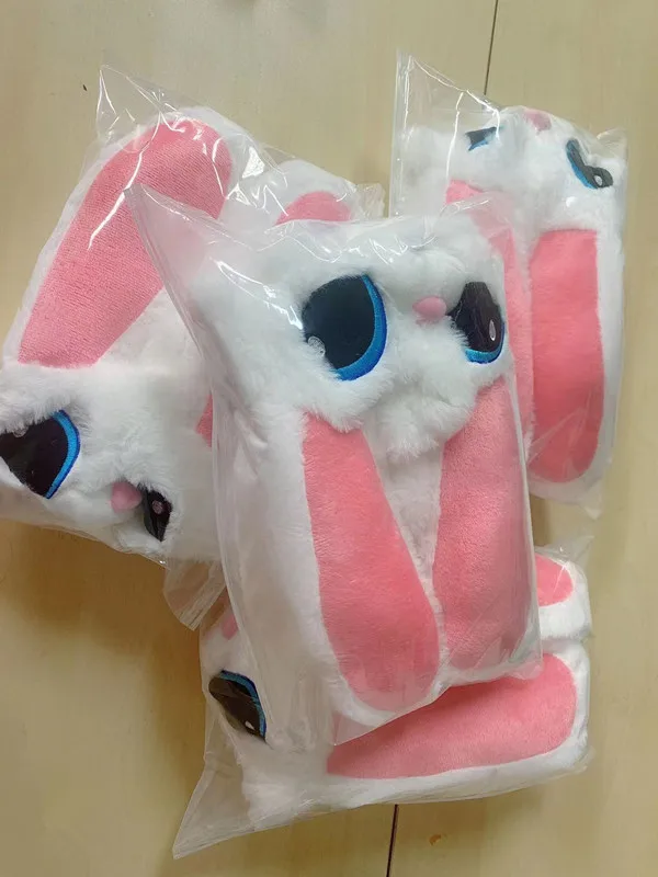 Motorradhelm Cover Plüsch Hase - Lustiger Überzug Für Mehr Sichtbarkeit