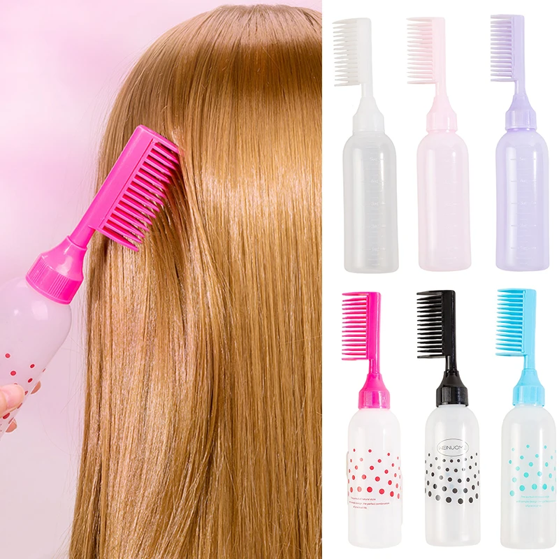 

170ml Plastic Hair Dye Applicator Bottles Shampoo Bottle Hair Coloring Smudge Tool Refillable Bottle Hairdressing Supplies