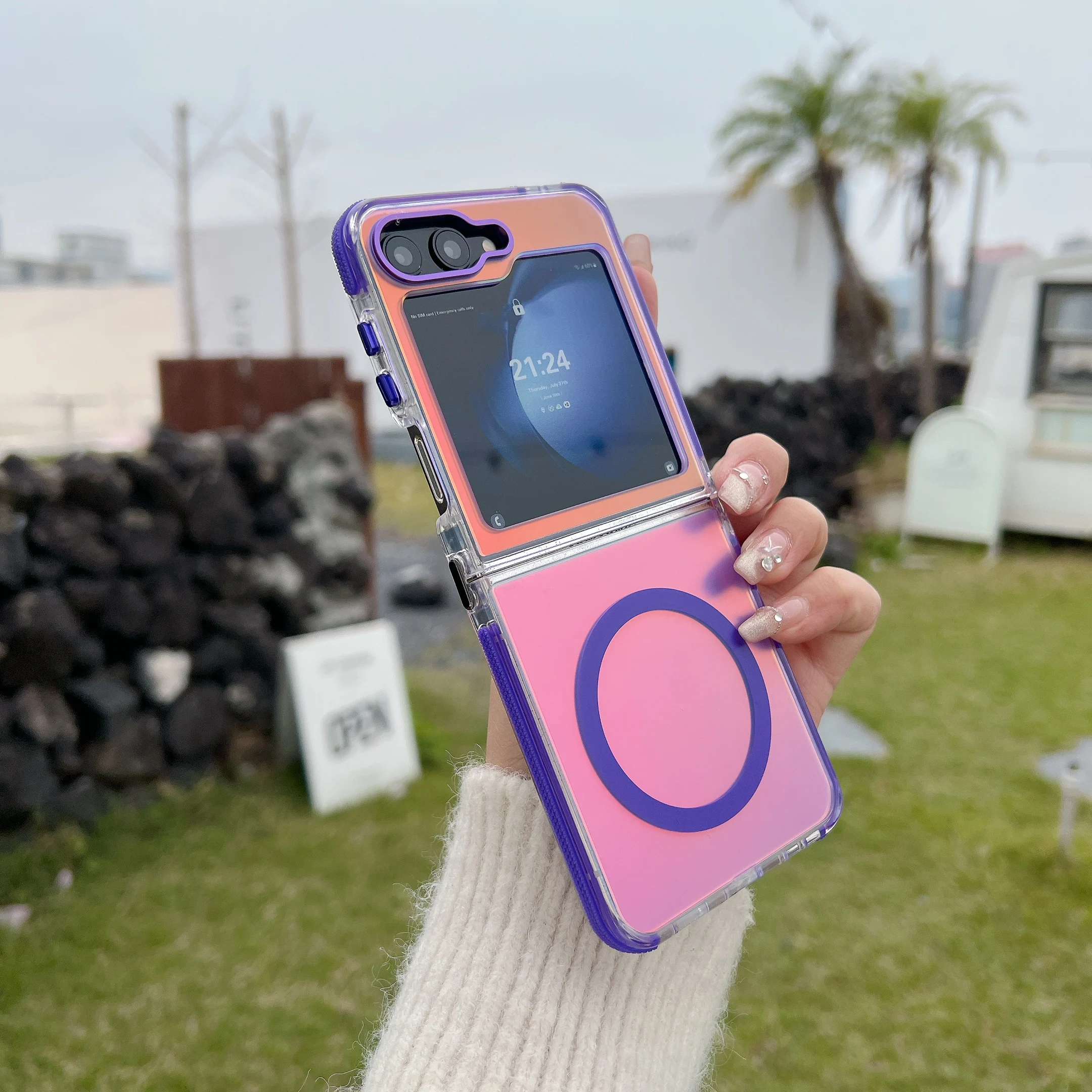 Aurora Gradient Magnetic Matte Shockproof Case Set