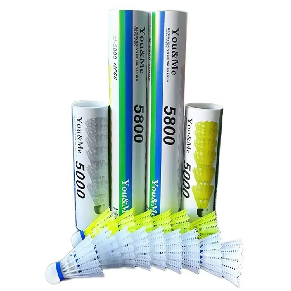 Shuttlecock Nylon Badminton Shuttlecocks with Great Stability Durability Indoor Outdoor Sports Training Balls 12Pcs/Set