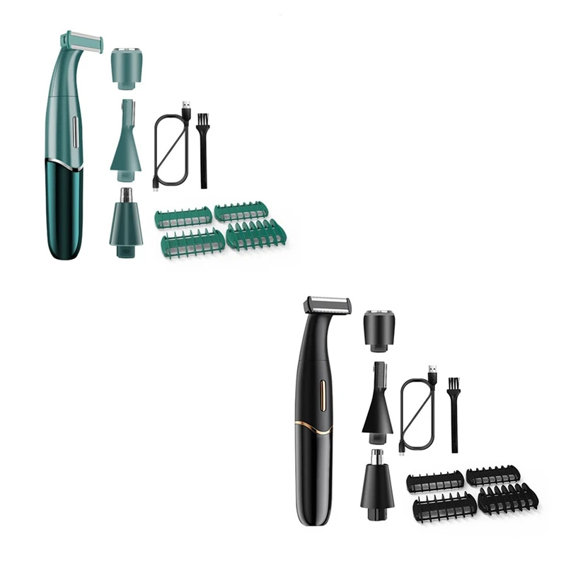 

4 In 1 Intimate Areas Haircut Shaver Women Bikini Line Sensitive Razors Hair Shaving Trimmer Face Beard Clipper