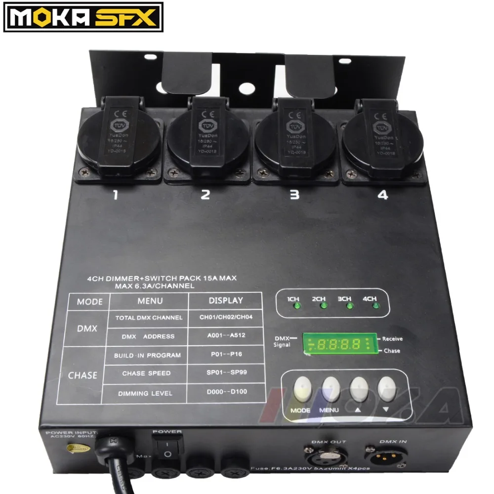マルチスイッチパックコンパクト 4 チャンネル DMX 調光パック