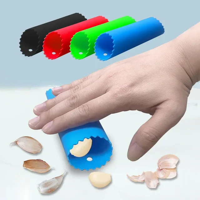 Garlic Peeler Roller - Silicone Tube Garlic Skin Remover, Quick & Easy to Peel Garlic Cloves, Kitchen Gadget for Peeling