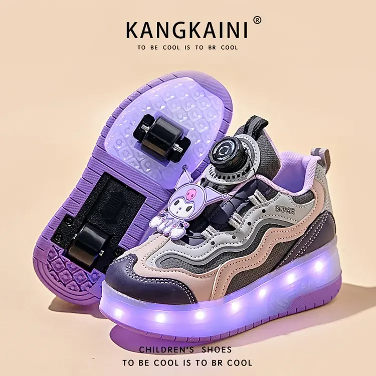 Description Picture 6 of itemChildren's roller skates Fashion outdoor sports walking shoes 2024 New LED light shoes Cute girls kids sneakers Christmas gift