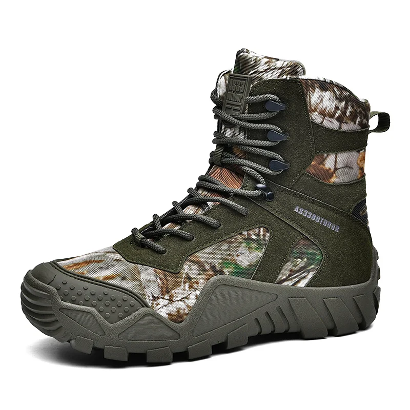 2022 nova camuflagem caminhadas botas homens inverno caminhadas sapatos homem montanha esporte botas de trekking tênis de caça