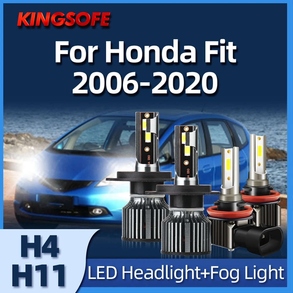

Led Headlight 6000K Bright H4 Lights H11 Auto Headlamp For Honda Fit 2016-2020 2006 2007 2008 2009 2010 2011 2012 2013 2014 2015