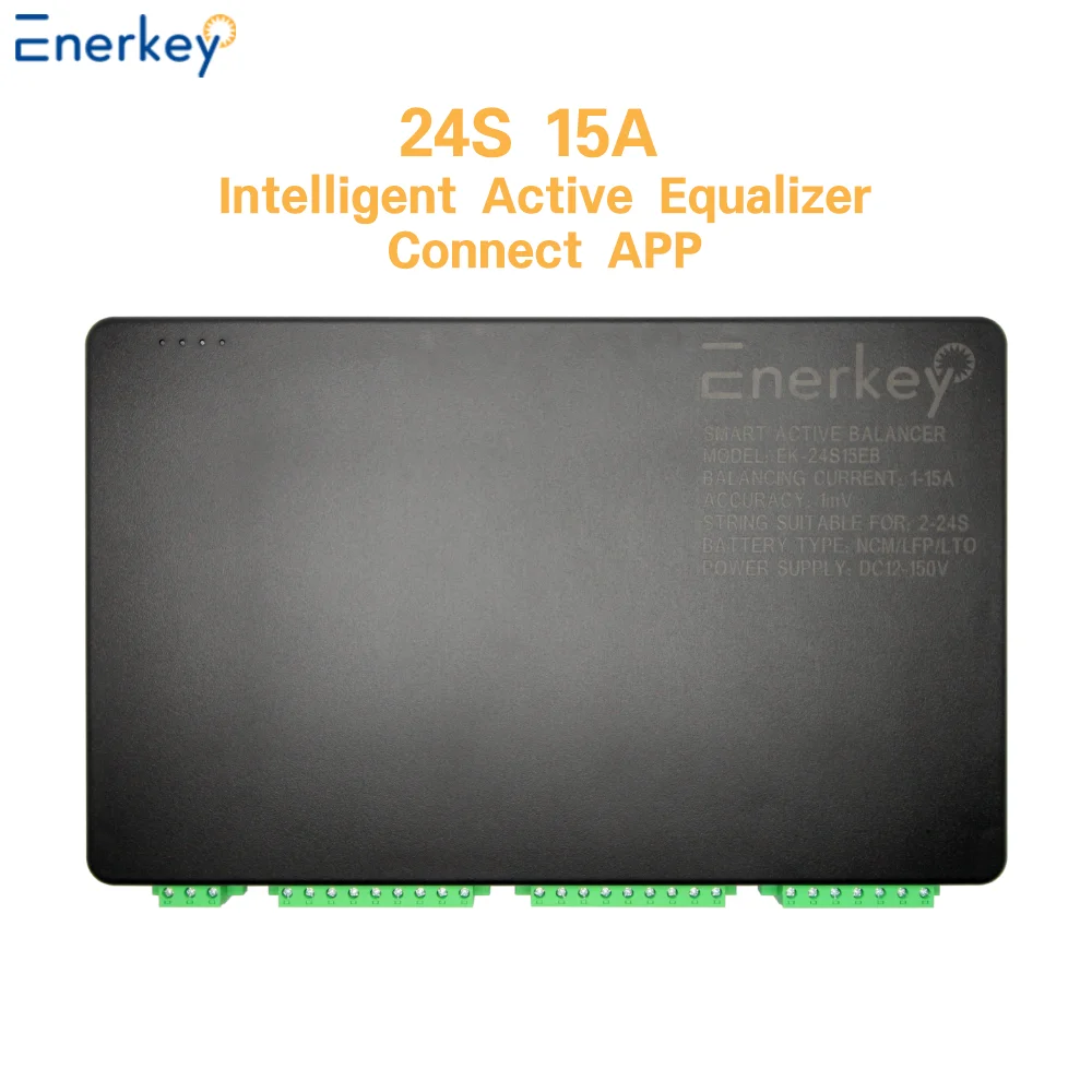 Enerkey 스마트 액티브 밸런서, 에너지 균등화 연결 앱, Lifepo4, Lipo, LTO 배터리, 15A, 2S  24S