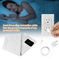 Draps de mise à la terre plats, compatibles avec toutes les tailles de lit, avec cordon conducteur connecté à la terre, en coton et fibre d'argent pour un meilleur sommeil 5