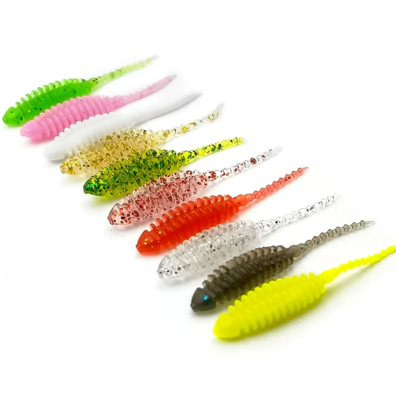 

New 10pcs Wobblers mini Ocean Rock Fishing Soft Lures Rubber Soft Baits 3.5cm Soft Worm Artificial Baits Bass Silicone Fish