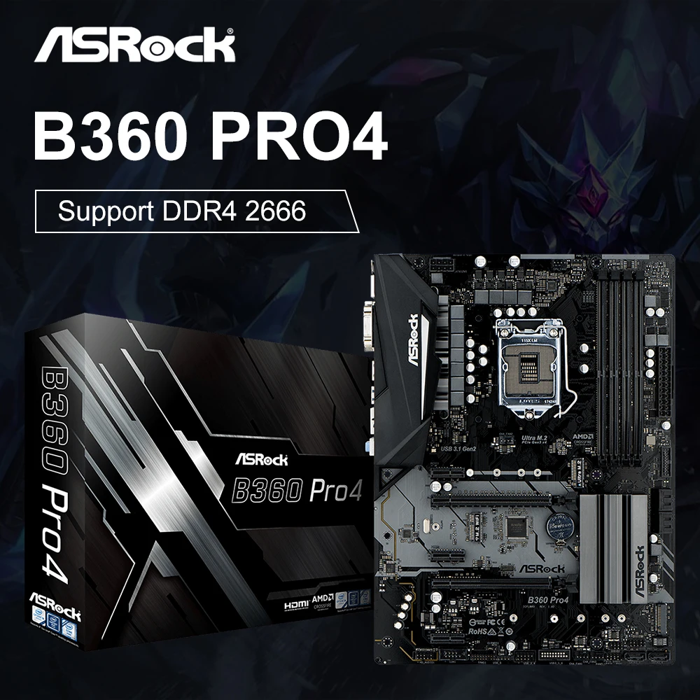 ASRock New B Pro4 GAMING Motherboard GB Intel LGA B