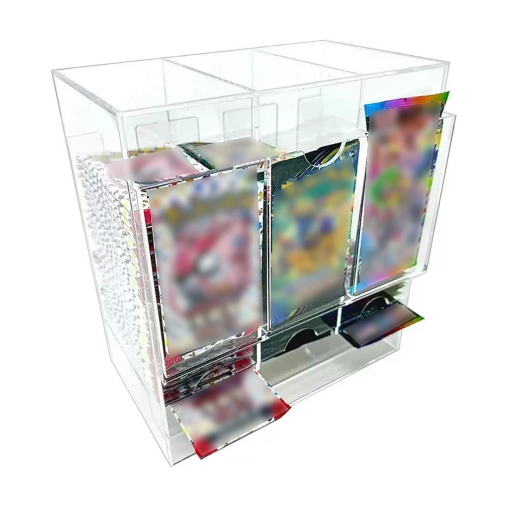 Three-Slot Card Dispenser with Transparent Easy-Access Design