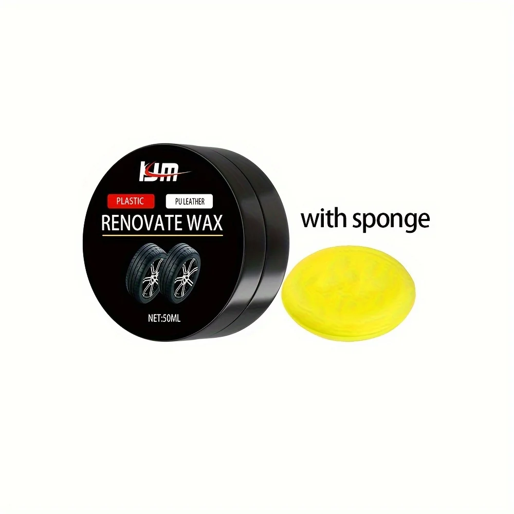 Universal Rubber Refresh Wax – Long-lasting Black Coat Repair, Leather Repair Polish, Hydrophobic Car Detail Care BEST SELLERS
