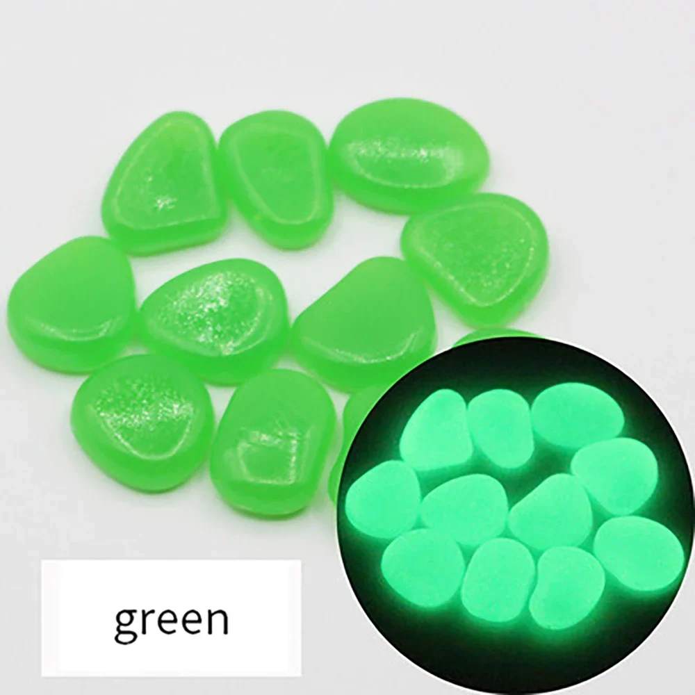 Garden Pebbles, Colorful Glow-in-the-dark Stones, Garden Fish Tank Aquarium Landscaping Glowing Pebbles, Courtyard Decoration