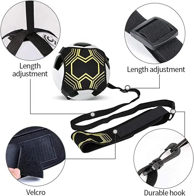 Football Kick Trainer Adjustable Soccer Trainer Belt Nylon Cloth Elastic Belt Elastic Auxiliary Fitness