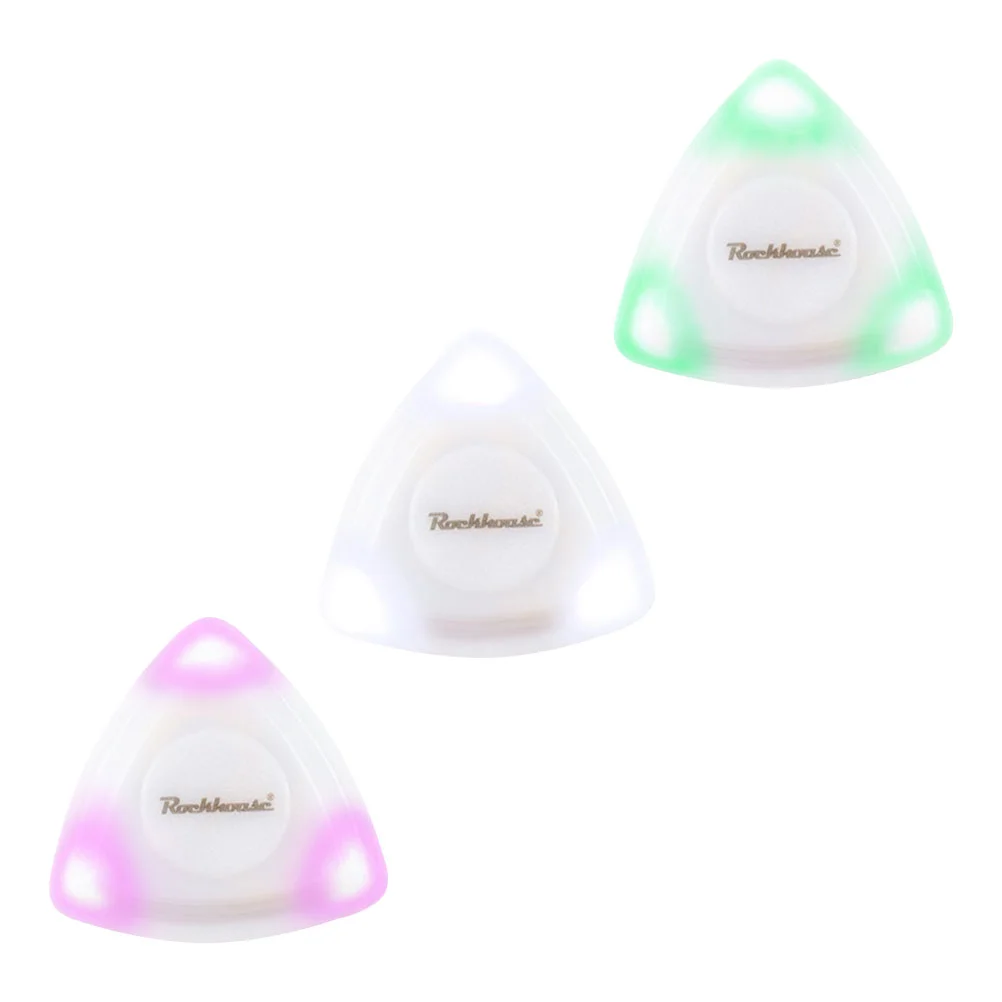 

3 Pcs LED Guitar Pick Plastic Picks Shine Instrument Parts Plectrum Abs Electric