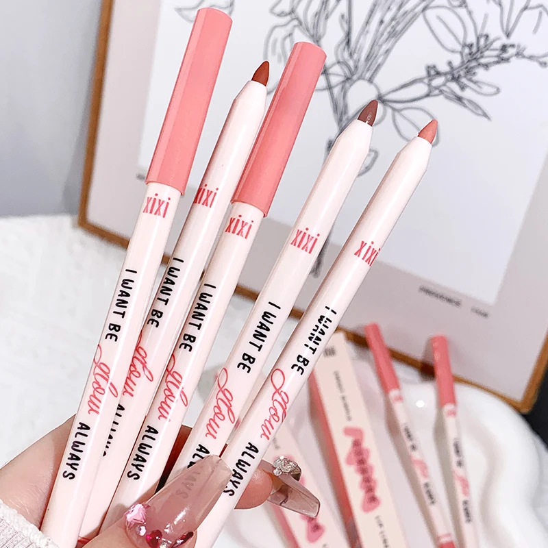 

3D Waterproof Matte Lip Liner Pencil Sexy Red Contour Lipstick Pen Long Lasting Non-stick Cup Moisturizing Lip Makeup Cosmetics