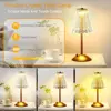 LED Table Lamps 3 Color Touch Dimming Night Light USB Rechargeable Cordless Atmosphere Bedroom Bedside Reading Lamps Decor Light 3