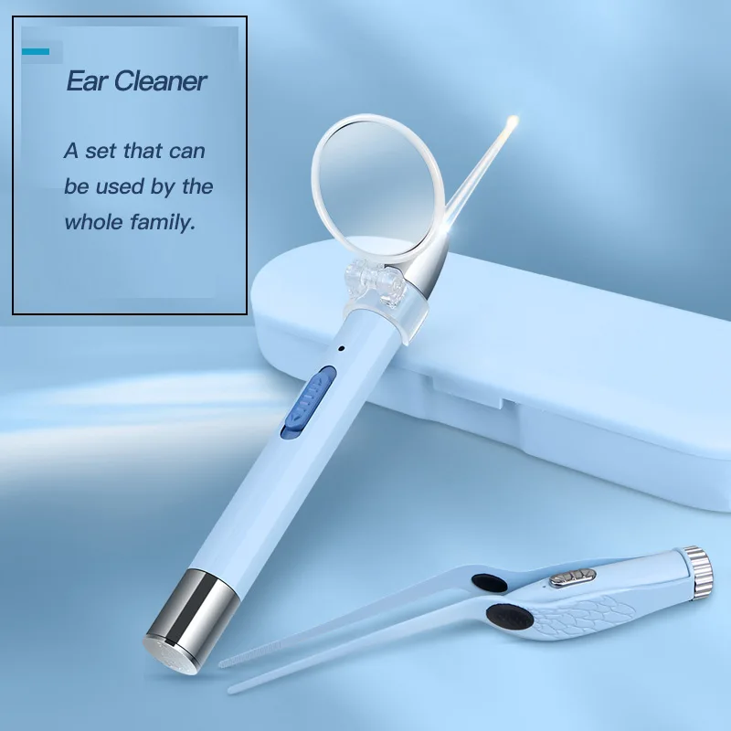 Ear Cleaner Spoon LED Flashlight Baby Earwax Curette Picker Visual  Endoscope Earpick Booger Wax Remover Tweezers Forceps Set - AliExpress