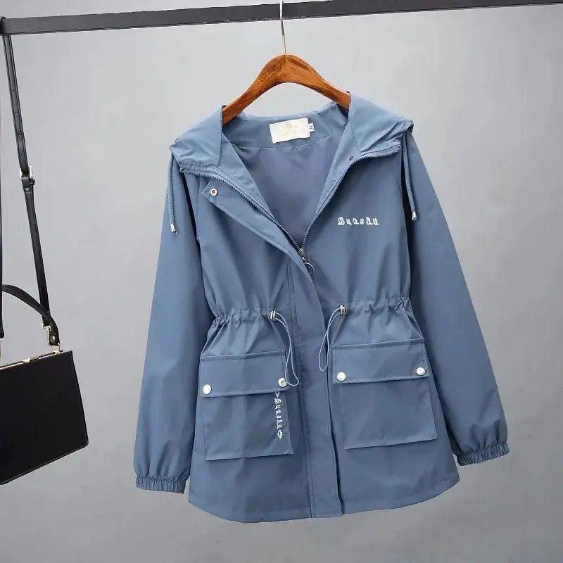 

Jacket Women's 2023 Spring and Autumn Tide Versatile Casual Student Korean Version Trench Coat Loose Waist Trench Coat Jacket