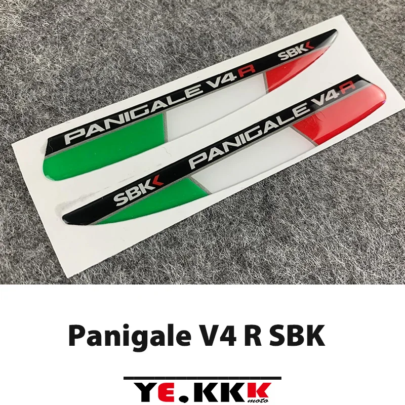 For DUCATI Panigale V4 R SBK 2018 2019 2020 2021 2022 Winglets Air Deflector Sticker Decal Epoxy 3D Three-dimensional Logo fall winter 2022 new korean edition sweater men and women couple same three dimensional bow versatile sweet knit top