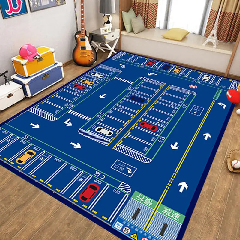 

Kids Play Mat Carpet Puzzle Parking Lot Crawling Mat City Traffic Scene Map Game Toy Blanket Road Track Blanket Climbing Mat