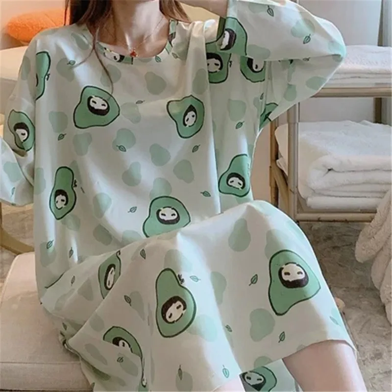 Maternity Nightgown Set Four Seasons Pregnant Woman Long-Sleeved Loose Homewear