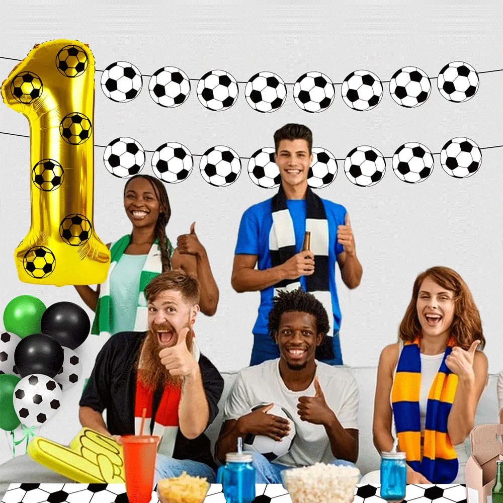 Kinder Fußball Geburtstag Party Dekoration Multi Farbe Nummer 5 Ballon 32 Zoll 5 6 7 8 Digital Ballon Jungen Fußball Sport Party Dekor – Detail 6