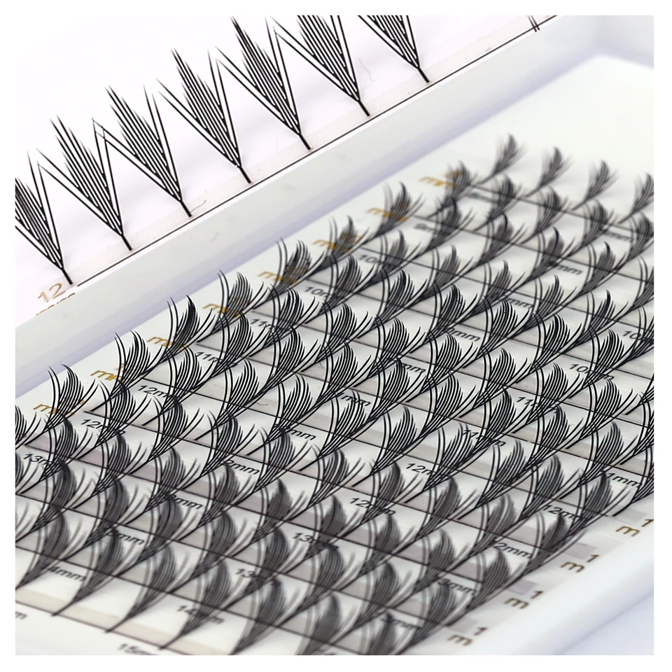 lashrujade Comic Spire Vorgefertigte Volumenfächer Wimpern Federform Wimpernverlängerung Faux Nerz Weiche 3D-Effekt Anime Cluster Wimpern – Detail 15