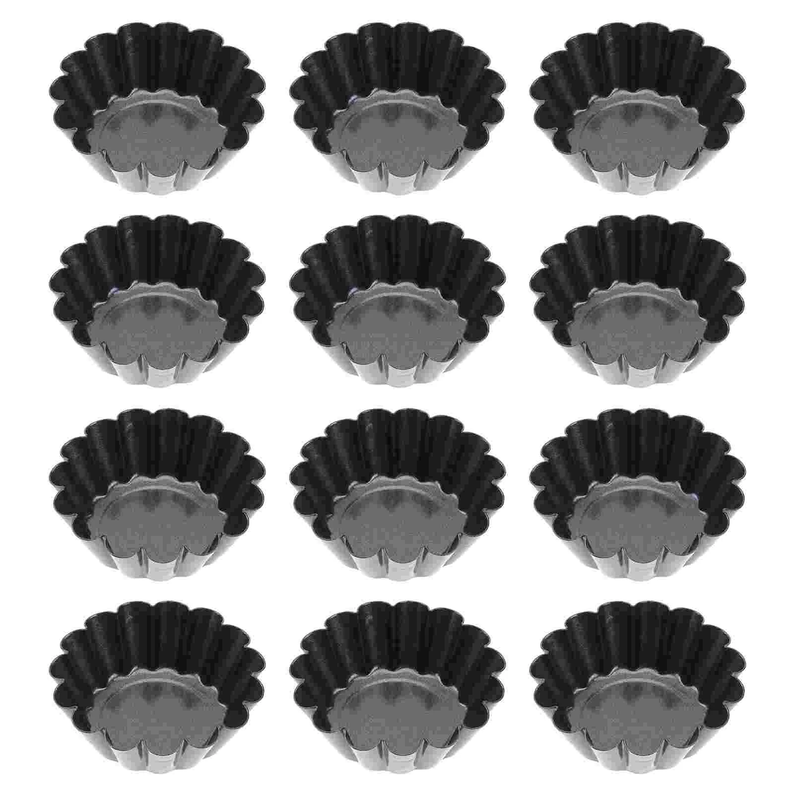 

Non-stick Tart Mold Carbon Steel Mini Tart Pans Cupcake Reusable Egg Tart Tartlet Baking Mold Muffin Cup
