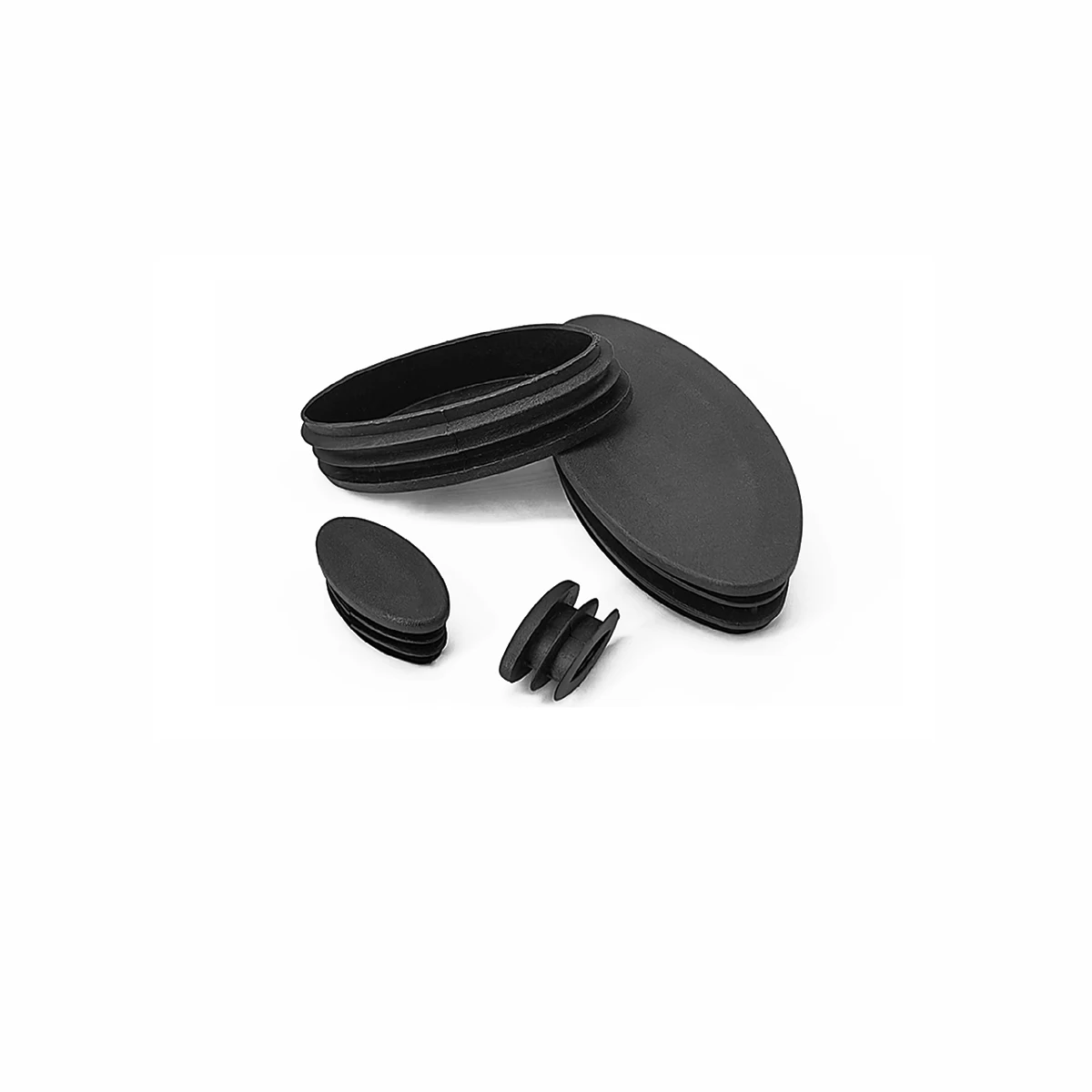 Plastic Olive Shaped Pipe Plug Oval Pointed Dust Cover Stool Office Chair Leg Mat