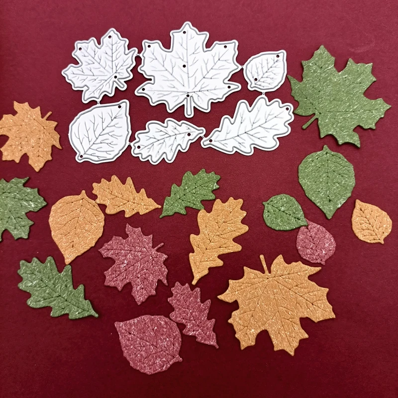 Maple Leaves Metal Cutting Dies Stencil DIY Scrapbooking Album Paper Template