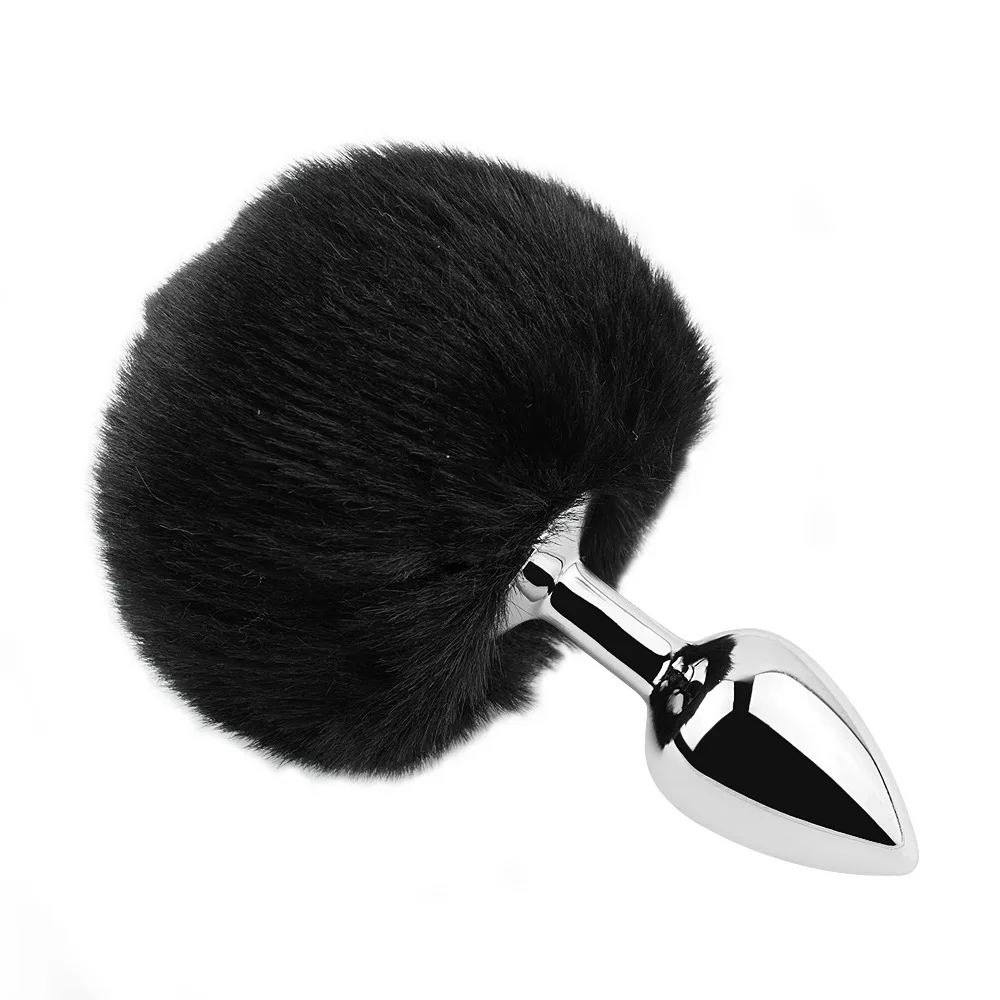 Rabbit Tail Steel Anal Plug Tickler Sex Toy bdsm Fetish Clitros Adult Bunny Butt Naughty Furry Slave Role-play Flirting Women
