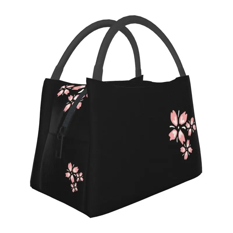 

Custom Cherry Blossom Lunch Bag Men Women Sakura Warm Cooler Insulated Lunch Box for Picnic Camping Work Travel