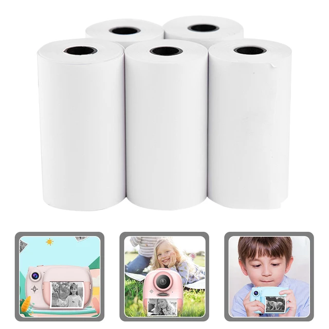 Recharge de papier thermique pour appareil photo pour enfants, impression  instantanée, caisse enregistreuse, reçu, accessoires informatiques -  AliExpress