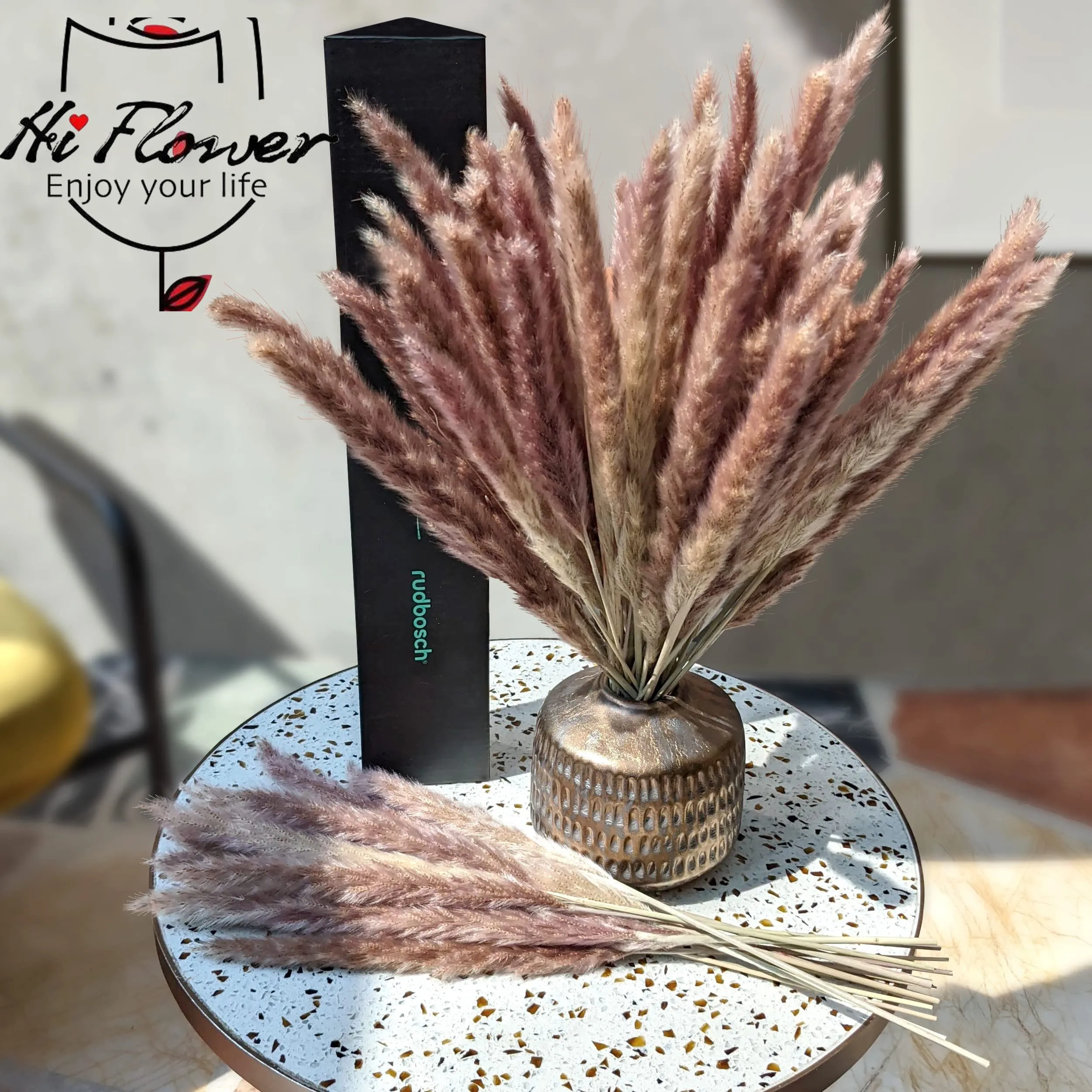 

15pcs Dried Flowers Natural Pampas Grass Bouquet For Wedding Party Room Decortion Boho Home Decor Real Reeds Plants Phragmites