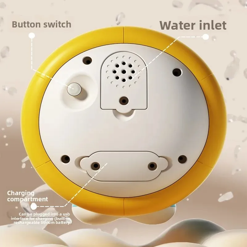 Giocattoli da Bagno per Bambini, Spruzza Acqua, Giocattoli Elettrici a Forma di Balena con Luce e Musica, Palla da Bagno LED, Giocattolo per Vasca - immagine 5