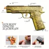 Soft Bullet Gun Toy Pistol with 100 Bullets, 12 Shells, and 2 Magazines New Toy Gun Pistol Hollow Hanging Machine 4
