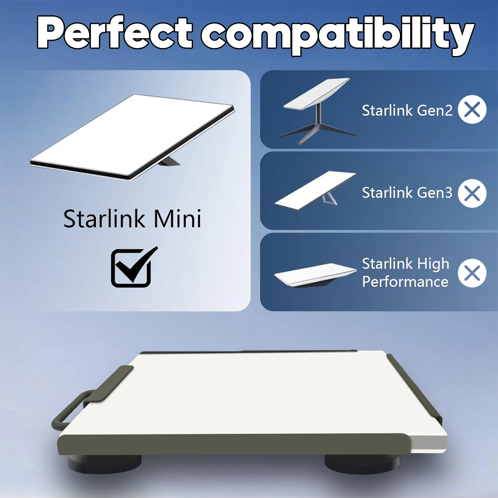 Starlink Mini Mount, Quick Removal and Easy Transport Portable Magnetic Roof Flat Mounting Kit for RV, Car, Boat