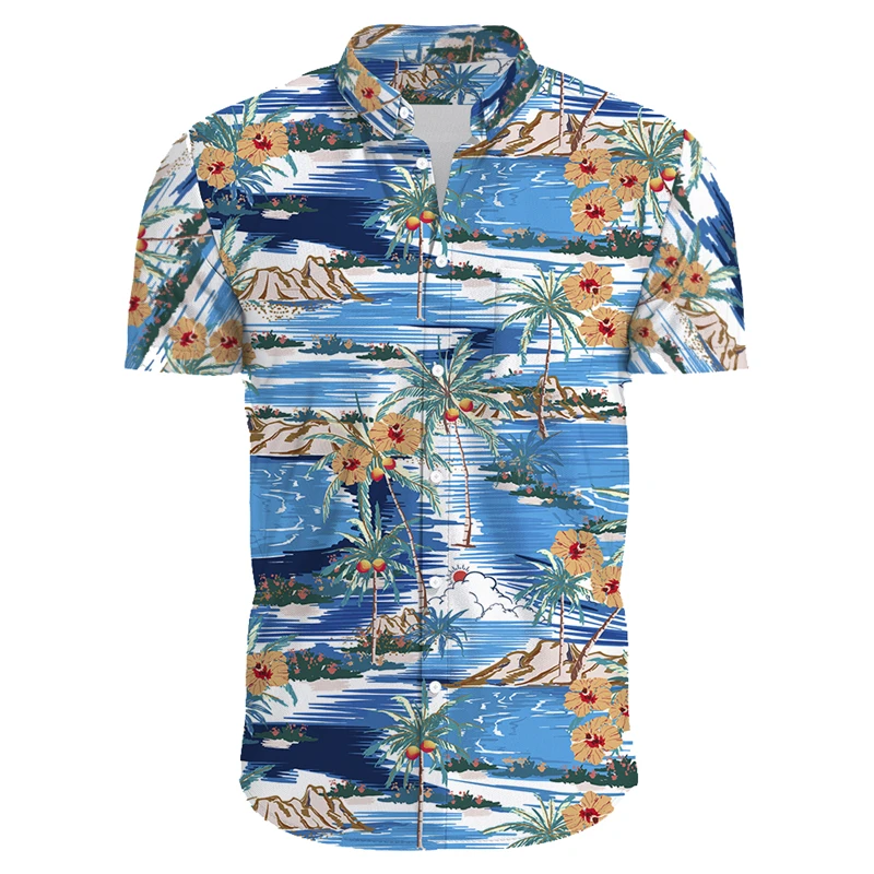 

Van Gogh Paintings Shirt For Men Clothing 3D Printed Hawaiian Beach Shirts Short Sleeves Y2k Tops Vintage Lapel Tops With Button