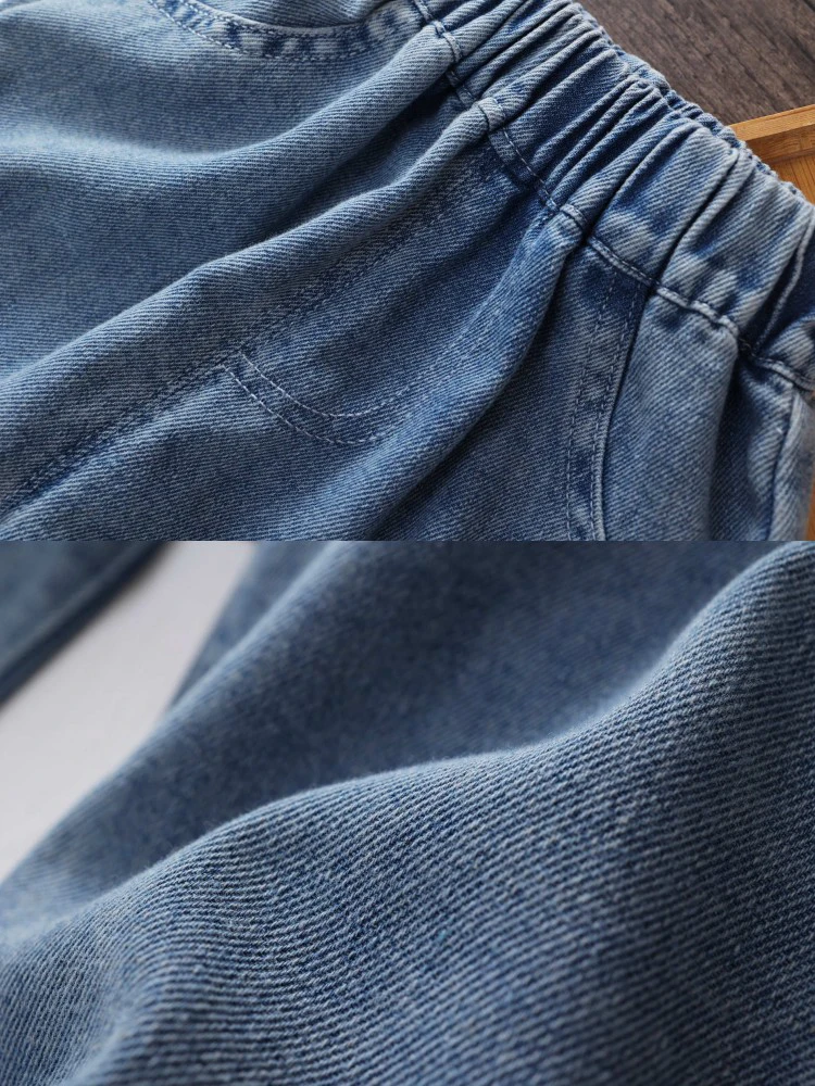 Boys Denim Pants Elastic Waist Trousers Fashion Spring Autumn Teenager Kids Boy Jeans New Sports Casual Clothes 2-12 Years - 6