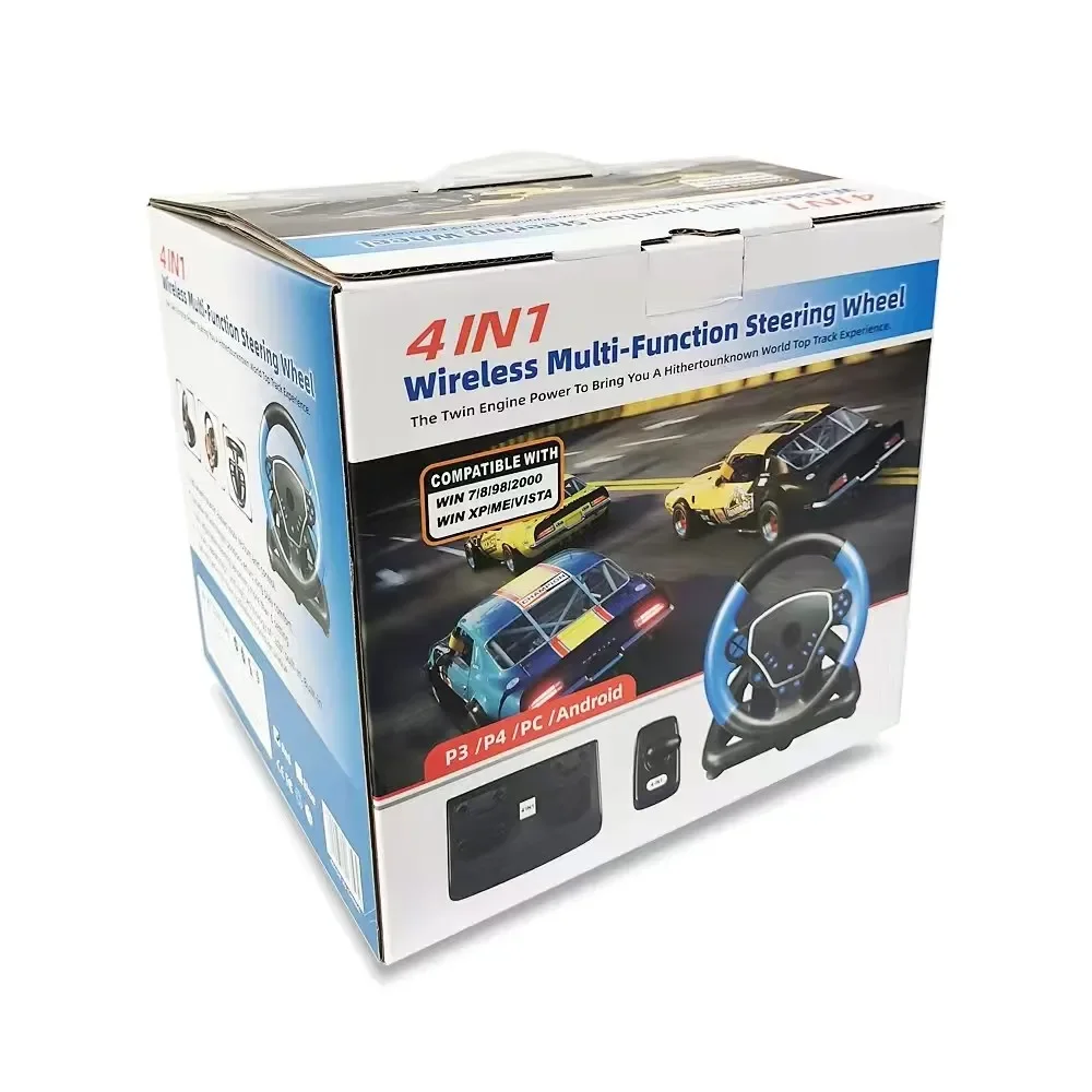 Game steering wheel 4 in 1 multi-function vibration PS3PS4 Android system Universal computer
