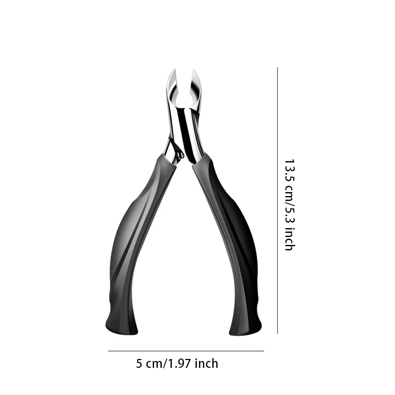 1Piece Stainless Steel Large Mouth Horn Pliers Gray Nail Clipper Thick Armor Pliers Eagle Nose Nail Groove Inlaid