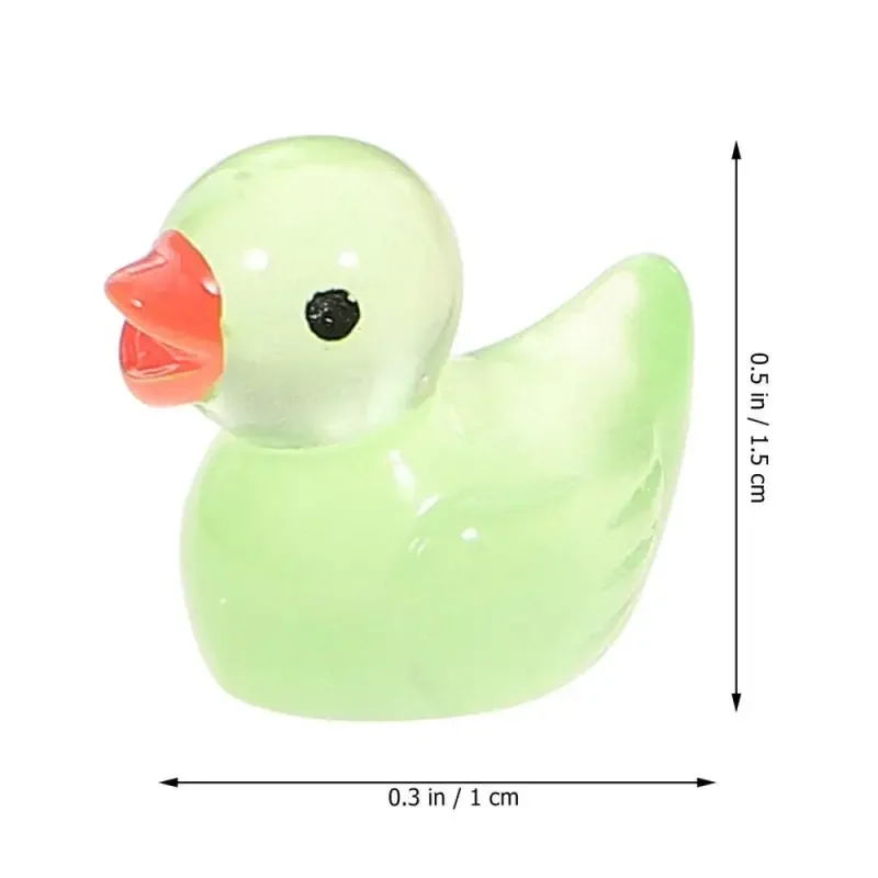 Miniature Duck Figurines 50/10Pcs Tiny Rubber Ducks Glow In The Dark Mini Resin